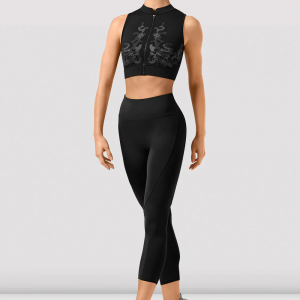 Rayna Mirage Print Zipper Crop Top