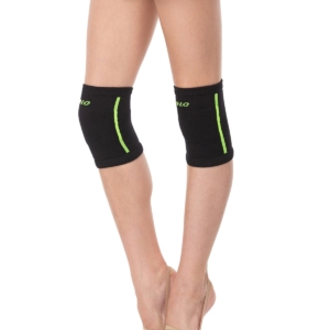 Knee pads knitted black with lime NK4.1