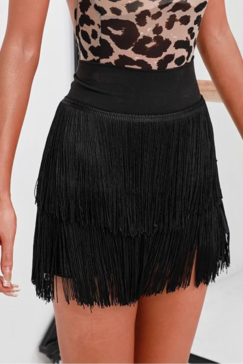 Women Double Layered Fringe Skirt - Image 2
