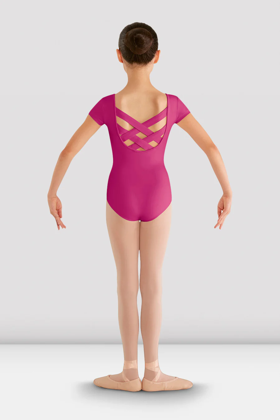 Girls Bellflower Cross Back Leotard - Image 4